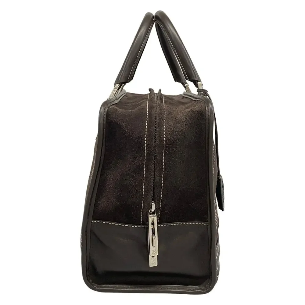 Loewe Amazona 36 Handbag Suede Leather